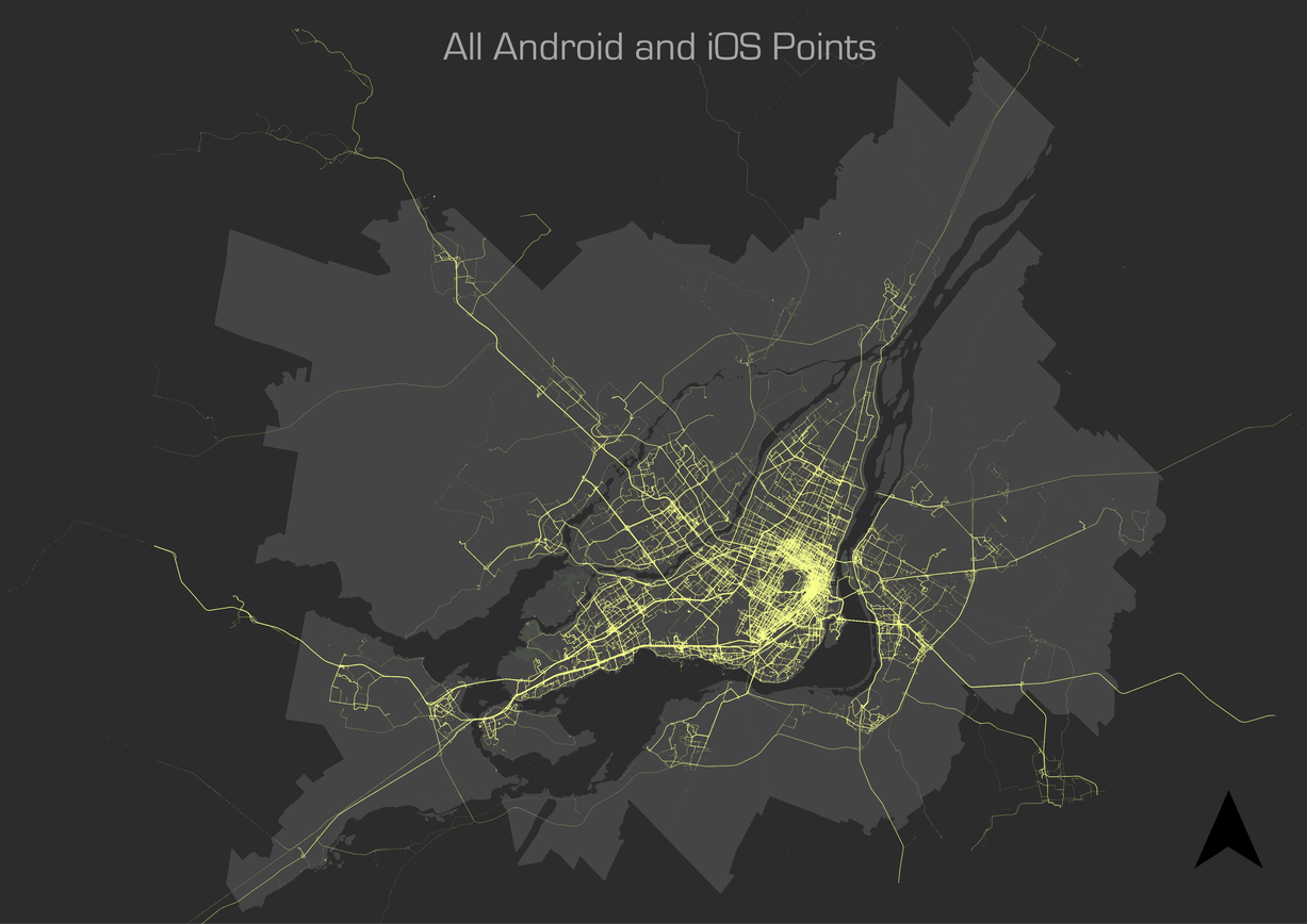 All surveyed GPS points